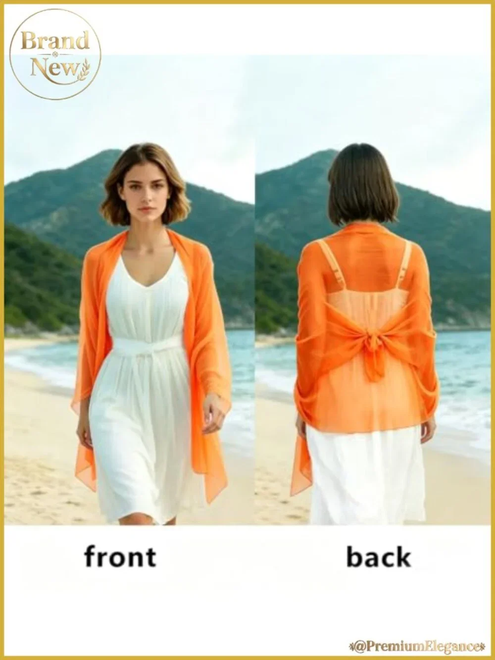 Chiffon Shawl Wrap 67x27 Silky Scarf for Wedding Evening Prom